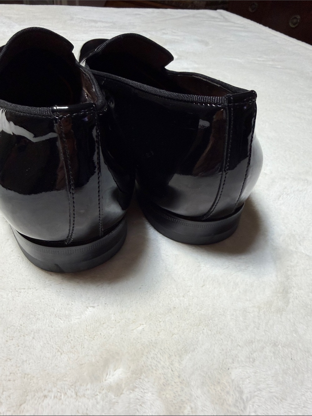 Santoni Mens Black Patent Leather Loafers Shoes Shinny Black Size D 12 - Picture 11 of 15